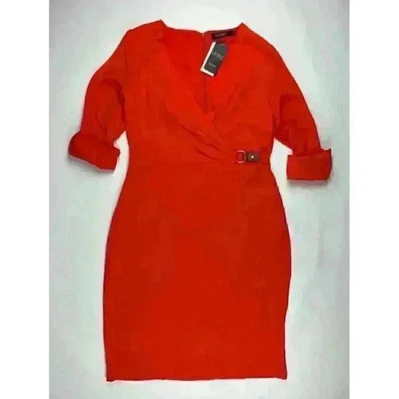 Lauren Ralph Lauren Dresses & Skirts - NEW! Lauren Ralph Lauren Women's 8 Buckle-Trim Georgette Shirtdress NWT $165